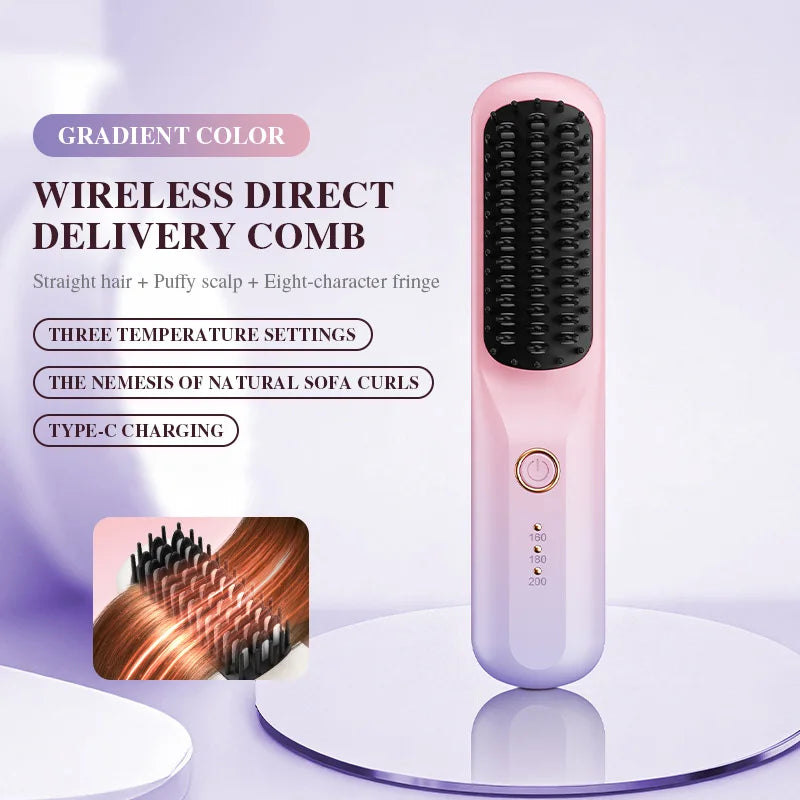 Portable Ionic Hair Straightening Brush