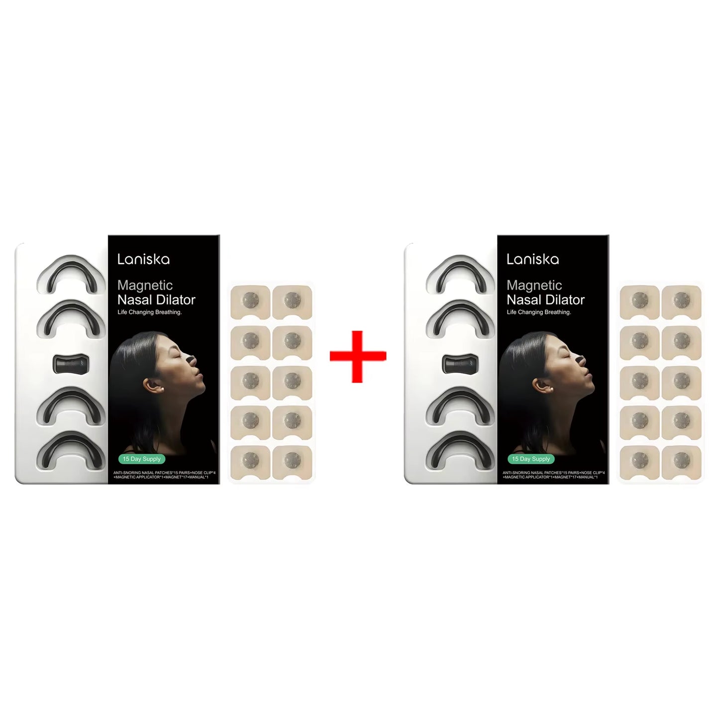 Magnetic Nasal Dilator Kit Relieve Stuffy Nose Breathe Strips Increase Oxygen Intake Stop Snoring Promote Deep Sleep Aid Patch