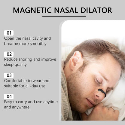 Magnetic Nasal Dilator Kit Relieve Stuffy Nose Breathe Strips Increase Oxygen Intake Stop Snoring Promote Deep Sleep Aid Patch